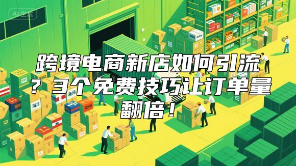 跨境电商新店如何引流？3个免费技巧让订单量翻倍！
