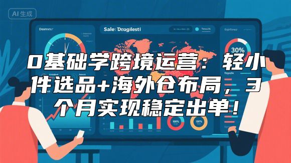 0基础学跨境运营：轻小件选品+海外仓布局，3个月实现稳定出单！