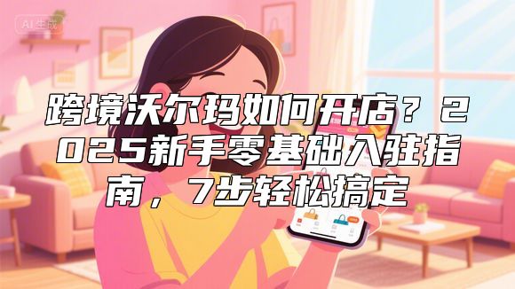 跨境沃尔玛如何开店？2025新手零基础入驻指南，7步轻松搞定