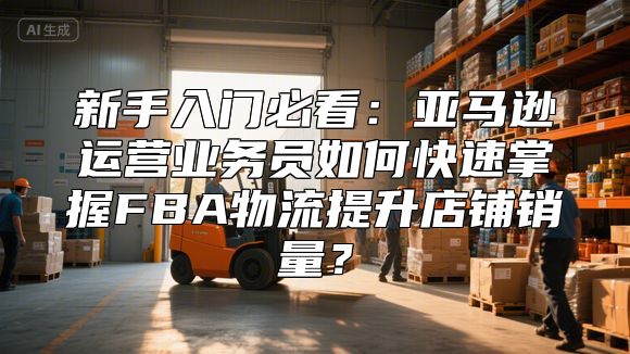 新手入门必看：亚马逊运营业务员如何快速掌握FBA物流提升店铺销量？