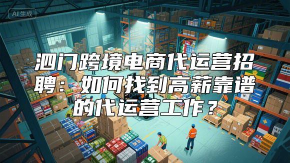 泗门跨境电商代运营招聘：如何找到高薪靠谱的代运营工作？