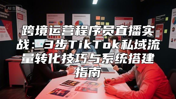 跨境运营程序员直播实战：3步TikTok私域流量转化技巧与系统搭建指南