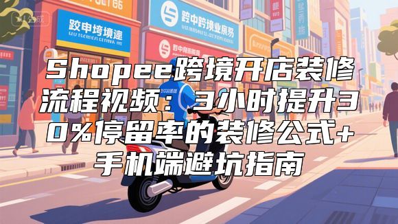 Shopee跨境开店装修流程视频：3小时提升30%停留率的装修公式+手机端避坑指南