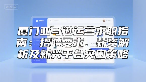 厦门亚马逊运营求职指南：招聘要求、薪资解析及新兴平台突围策略