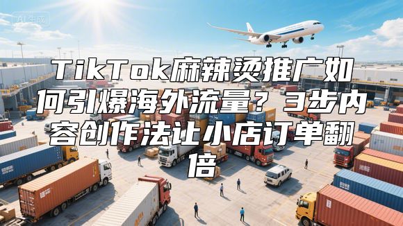 TikTok麻辣烫推广如何引爆海外流量？3步内容创作法让小店订单翻倍