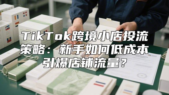 TikTok跨境小店投流策略：新手如何低成本引爆店铺流量？