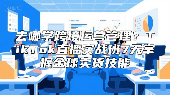 去哪学跨境运营管理？TikTok直播实战班7天掌握全球卖货技能