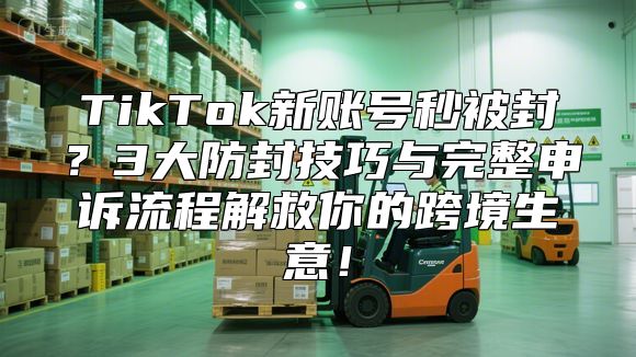 TikTok新账号秒被封？3大防封技巧与完整申诉流程解救你的跨境生意！