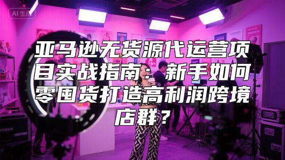亚马逊无货源代运营项目实战指南：新手如何零囤货打造高利润跨境店群？
