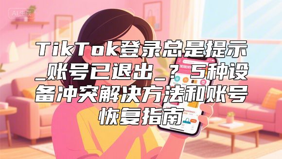 TikTok登录总是提示_账号已退出_？5种设备冲突解决方法和账号恢复指南