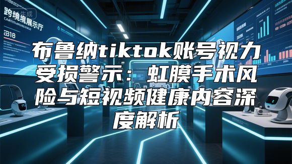 布鲁纳tiktok账号视力受损警示：虹膜手术风险与短视频健康内容深度解析