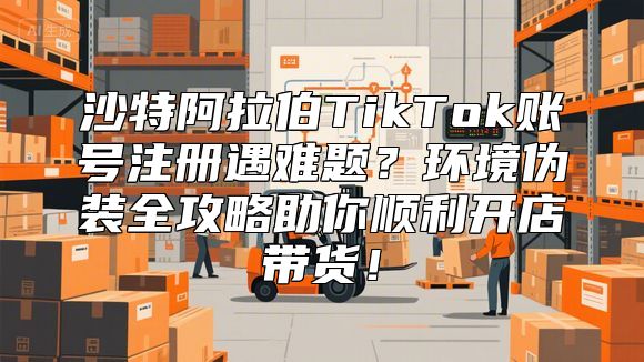 沙特阿拉伯TikTok账号注册遇难题？环境伪装全攻略助你顺利开店带货！