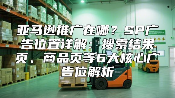 亚马逊推广在哪？SP广告位置详解：搜索结果页、商品页等6大核心广告位解析