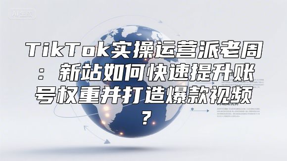 TikTok实操运营派老周：新站如何快速提升账号权重并打造爆款视频？