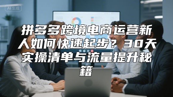 拼多多跨境电商运营新人如何快速起步？30天实操清单与流量提升秘籍