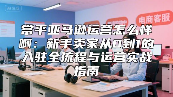 常平亚马逊运营怎么样啊：新手卖家从0到1的入驻全流程与运营实战指南