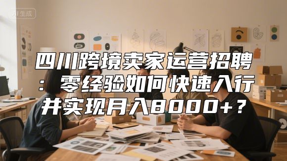 四川跨境卖家运营招聘：零经验如何快速入行并实现月入8000+？