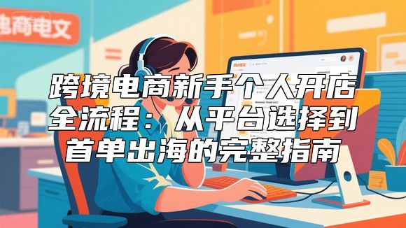 跨境电商新手个人开店全流程：从平台选择到首单出海的完整指南