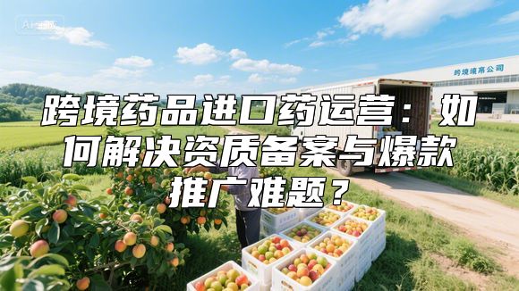 跨境药品进口药运营：如何解决资质备案与爆款推广难题？