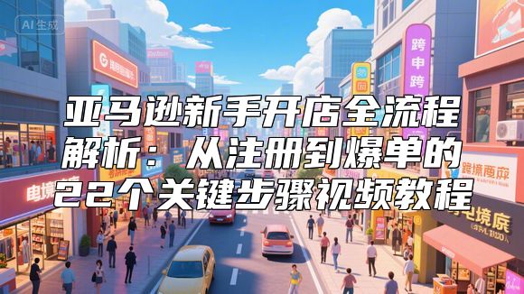 亚马逊新手开店全流程解析：从注册到爆单的22个关键步骤视频教程