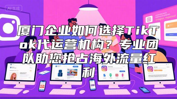 厦门企业如何选择TikTok代运营机构？专业团队助您抢占海外流量红利