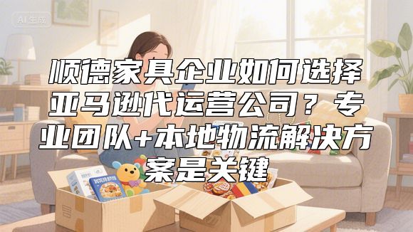 顺德家具企业如何选择亚马逊代运营公司？专业团队+本地物流解决方案是关键