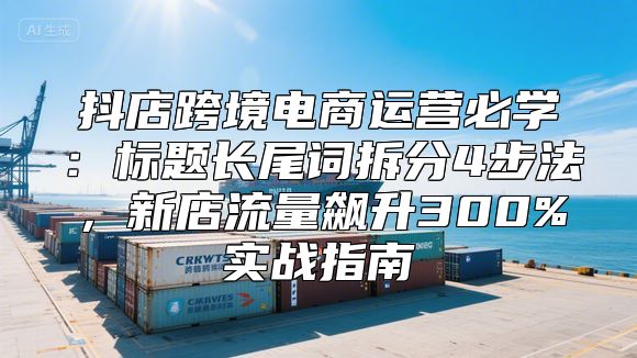 抖店跨境电商运营必学：标题长尾词拆分4步法，新店流量飙升300%实战指南