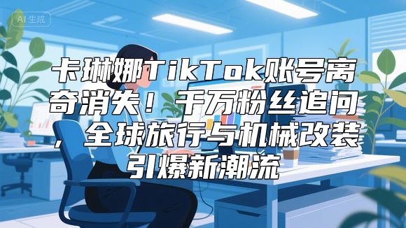 卡琳娜TikTok账号离奇消失！千万粉丝追问，全球旅行与机械改装引爆新潮流