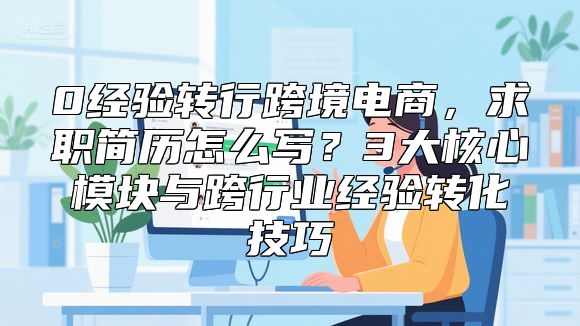 0经验转行跨境电商，求职简历怎么写？3大核心模块与跨行业经验转化技巧