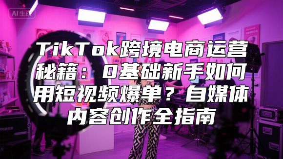 TikTok跨境电商运营秘籍：0基础新手如何用短视频爆单？自媒体内容创作全指南