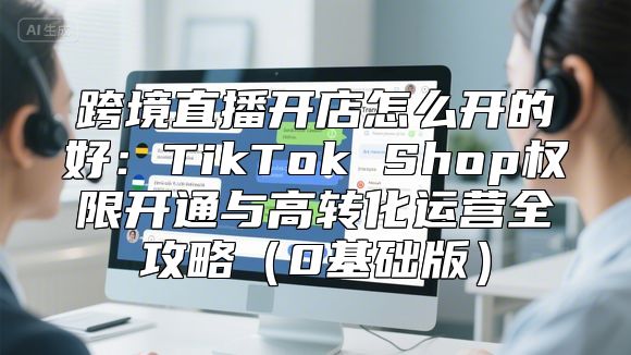 跨境直播开店怎么开的好：TikTok Shop权限开通与高转化运营全攻略（0基础版）
