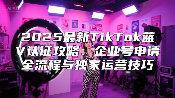 2025最新TikTok蓝V认证攻略：企业号申请全流程与独家运营技巧