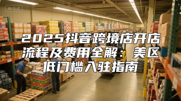 2025抖音跨境店开店流程及费用全解：美区低门槛入驻指南