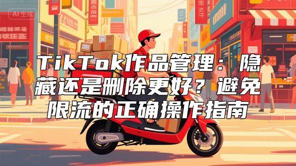 TikTok作品管理：隐藏还是删除更好？避免限流的正确操作指南