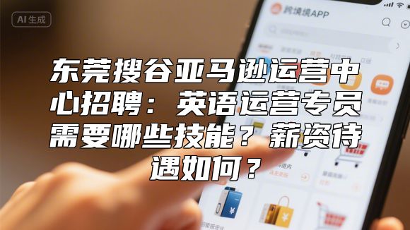 东莞搜谷亚马逊运营中心招聘：英语运营专员需要哪些技能？薪资待遇如何？