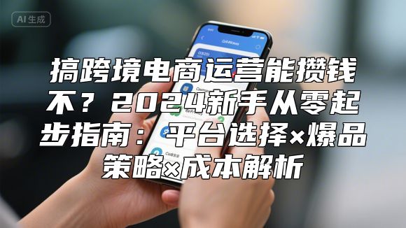 搞跨境电商运营能攒钱不？2024新手从零起步指南：平台选择×爆品策略×成本解析