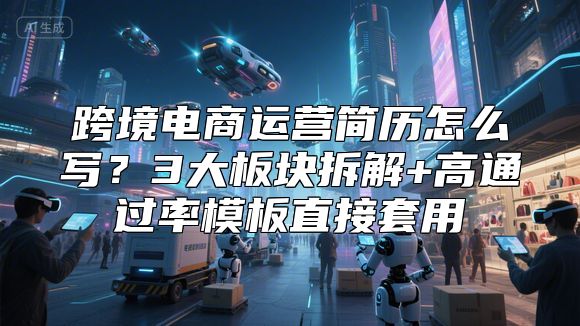 跨境电商运营简历怎么写？3大板块拆解+高通过率模板直接套用