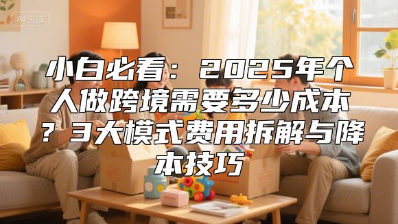 小白必看：2025年个人做跨境需要多少成本？3大模式费用拆解与降本技巧