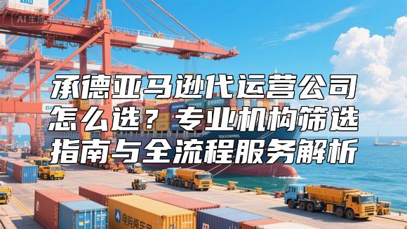 承德亚马逊代运营公司怎么选？专业机构筛选指南与全流程服务解析