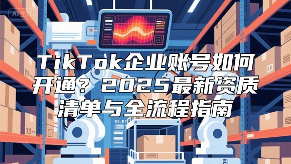 TikTok企业账号如何开通？2025最新资质清单与全流程指南