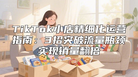 TikTok小店精细化运营指南：3招突破流量瓶颈实现销量翻倍