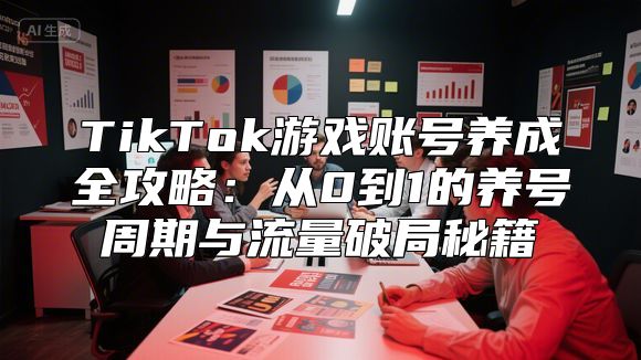 TikTok游戏账号养成全攻略：从0到1的养号周期与流量破局秘籍