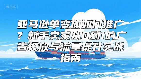 亚马逊单变体如何推广？新手卖家从0到1的广告投放与流量提升实战指南