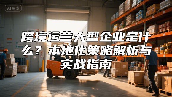 跨境运营大型企业是什么？本地化策略解析与实战指南