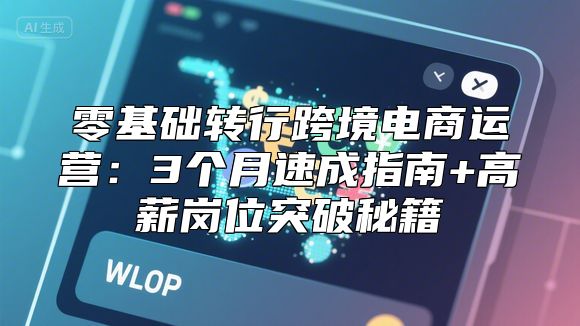 零基础转行跨境电商运营：3个月速成指南+高薪岗位突破秘籍