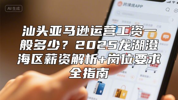 汕头亚马逊运营工资一般多少？2025龙湖澄海区薪资解析+岗位要求全指南