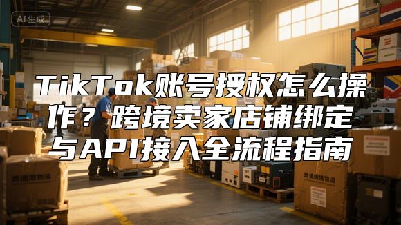 TikTok账号授权怎么操作？跨境卖家店铺绑定与API接入全流程指南