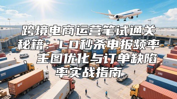 跨境电商运营笔试通关秘籍：LD秒杀申报频率、主图优化与订单缺陷率实战指南
