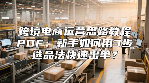 跨境电商运营思路教程PDF：新手如何用3步选品法快速出单？