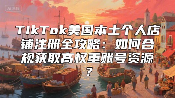 TikTok美国本土个人店铺注册全攻略：如何合规获取高权重账号资源？
